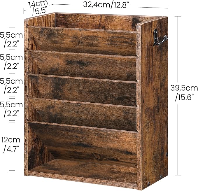 CHOEZON Wall File Organizer, 6-Tier Vertical Mount Hanging Holder - Image 5