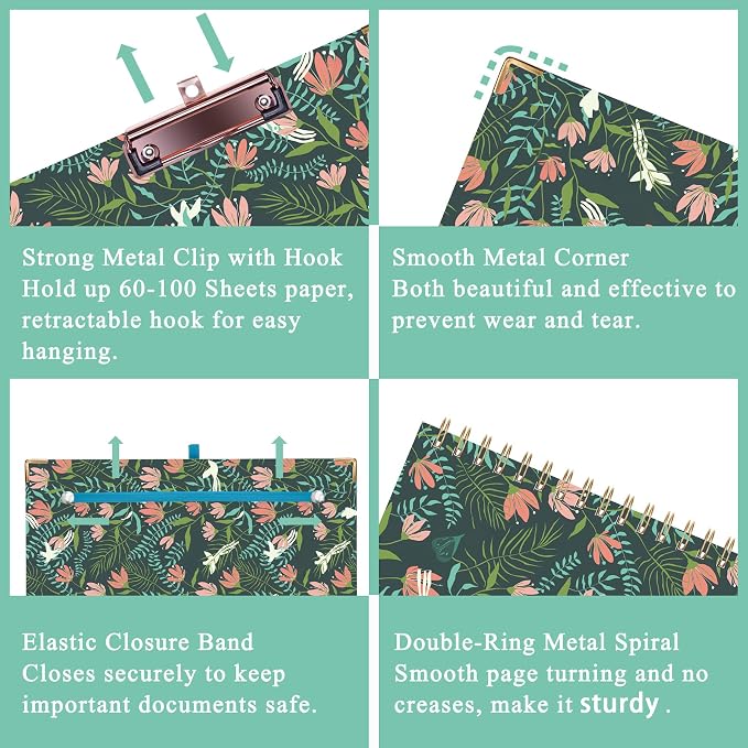 HAUTOCO Clipboard Folio with Refillable Notepad - Image 5
