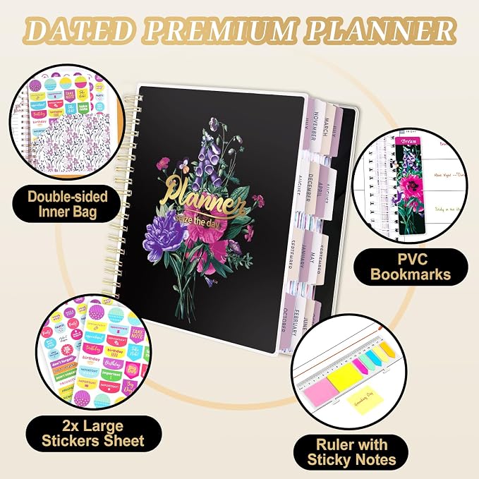 Planner 2026-2027, 18 Months Large Academic Daily Weekly Monthly Planner - Image 2