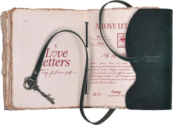 LEATHER VILLAGE Vintage Leather Journal – 200 Handmade Vintage Deckle Edge - Image 3