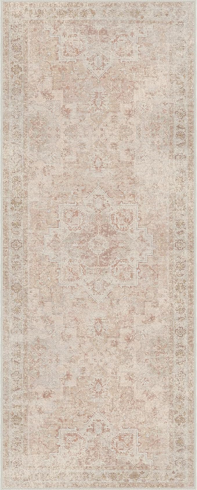 GENIMO Runner Rug 2'6"x6 Machine Washable Non Slip Vintage Hallway Runner Rug - Image 9