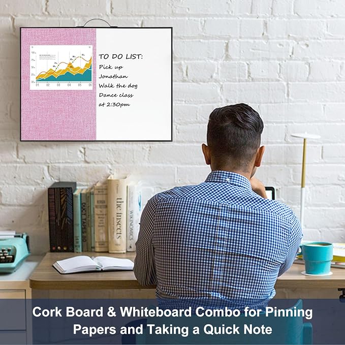 Small White Board Cork-Board Combo - Image 5