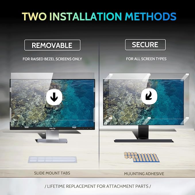 Peslv 31.5 Inch Privacy Screen for Computer Monitor 16:9 Aspect Ratio, Eye - Image 3