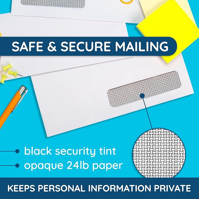 500 Self Seal Number 10 Single Right Window Envelopes - Image 5