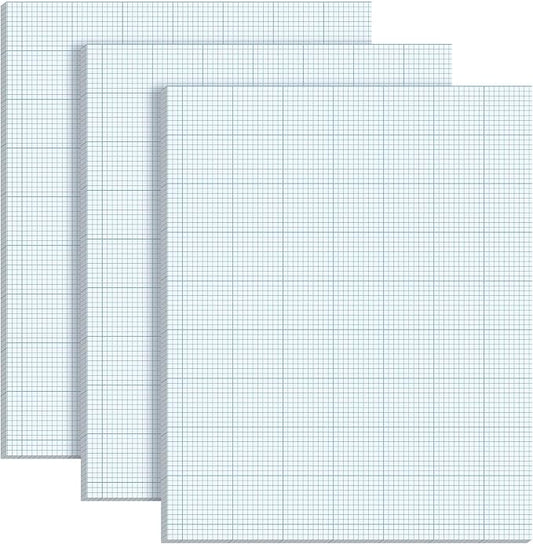 Ctosree 3 Pcs 8.5 x 11 Quadrille Pads 10 Squares Per Graph Paper Pad Back to by Ctosree