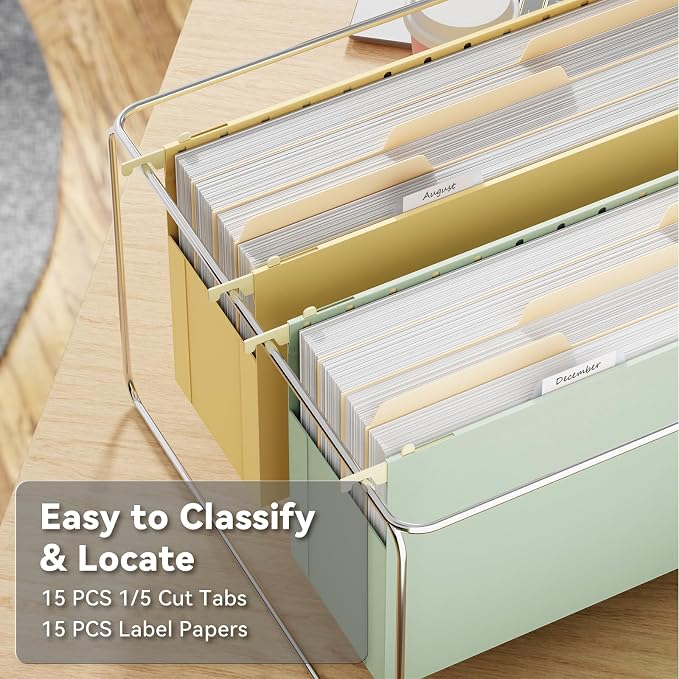 Ansook Legal Size Hanging File Folders, 6 Pack Expandable 4 Inch File Folders - Image 4