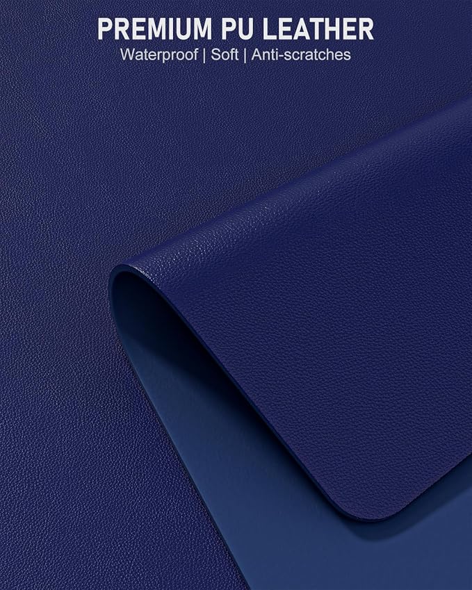 Desk Pad, 23.6" x 13.8" PU Leather Non-Slip Desk Mat Large Mouse Pad - Image 3