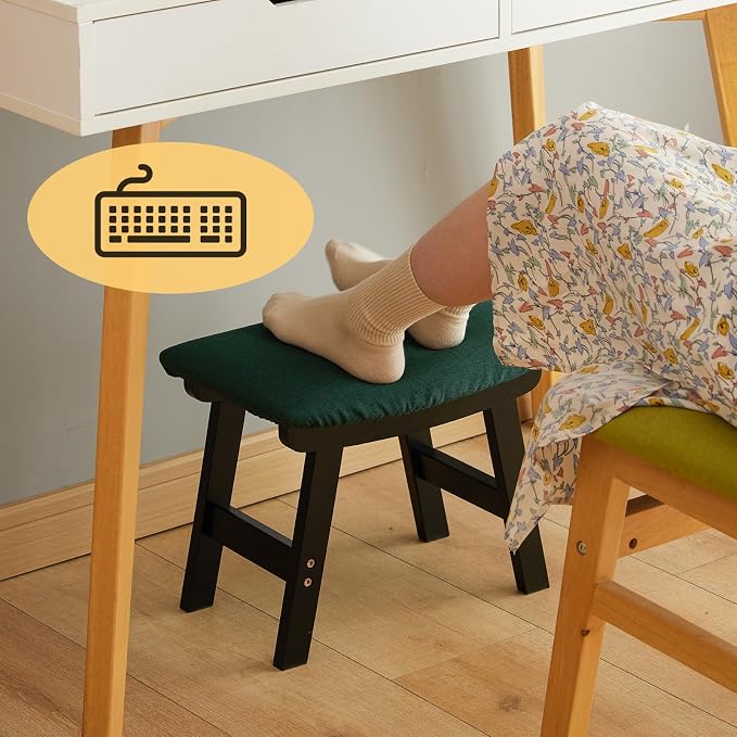 Foot Stool Ottoman Foot Rest Under Desk, Small Stool - Image 6