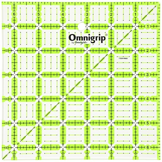 Omnigrip 6-1/2" x 6-1/2" Non-Slip Square Quilting Ruler by Omnigrid by Omnigrid