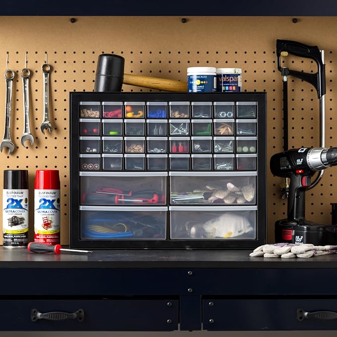 IRIS USA Screw Tool Organizer Small Parts Cabinet, Electronics Hardware Nuts - Image 2