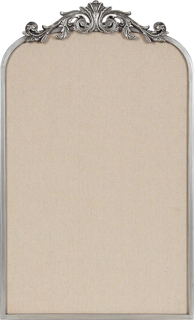 Kate and Laurel Arendahl Arch Pinboard; Silver; 19 x 31; Framed Arched Ornate - Image 8