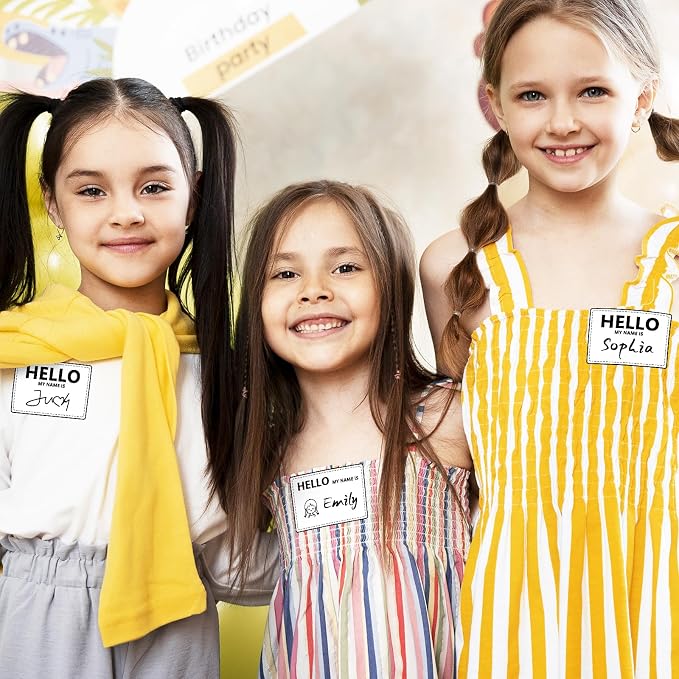 Self Adhesive Name Tag Stickers, 8 Labels per Sheet, A4 Stickers 3-3/8" x 2-1/3" - Image 5