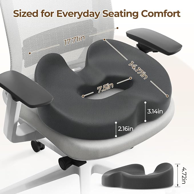 TushGuard Ergonomic Donut Pillow Seat Cushion - Image 2