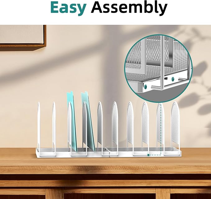 SUPEASY File Organizer 9-Section Mesh Desk Organizer, Upright File Organizer - Image 3