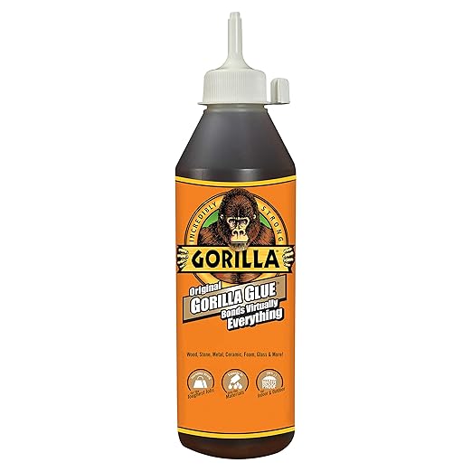 Gorilla Original Gorilla Glue, Brown, Waterproof Polyurethane Glue, 18 Ounce (Pack of 1) - Expands Into Materials, All Purpose-DeskLoop Office