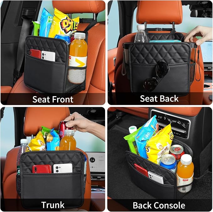 FrgKbTm 2Pack Car Seat Back Organizer, Waterproof Car Backseat Organizer - Image 3