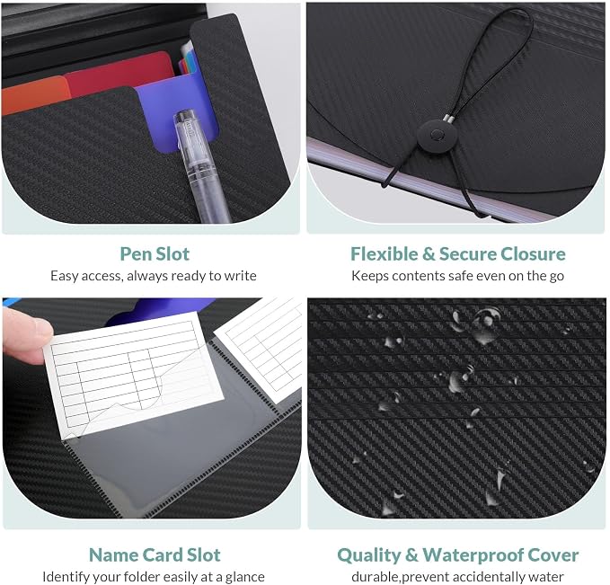 SKYDUE Accordion File Organizer, Expanding File Folder - Image 7