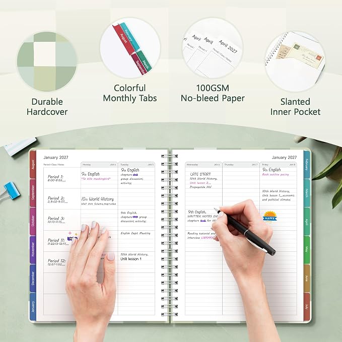 Teacher Lesson Planner 2026-2027 Academic Year, Aug 2026-Jul 2027, Deluxe 26-27 - Image 3