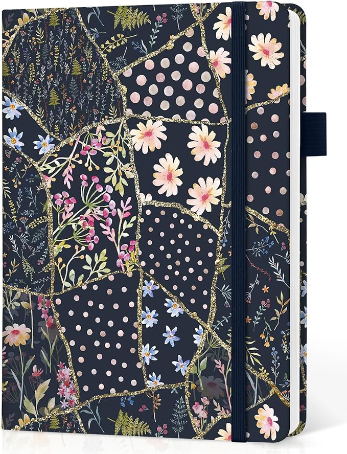 Dotted Journal Notebook for Women & Men, Hardcover Leather Journal for Writing by Taja