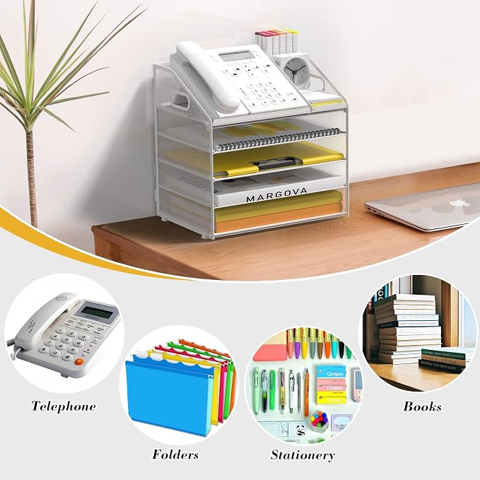 Letter Tray Paper, 5 Tier Desk Organizer - Image 5