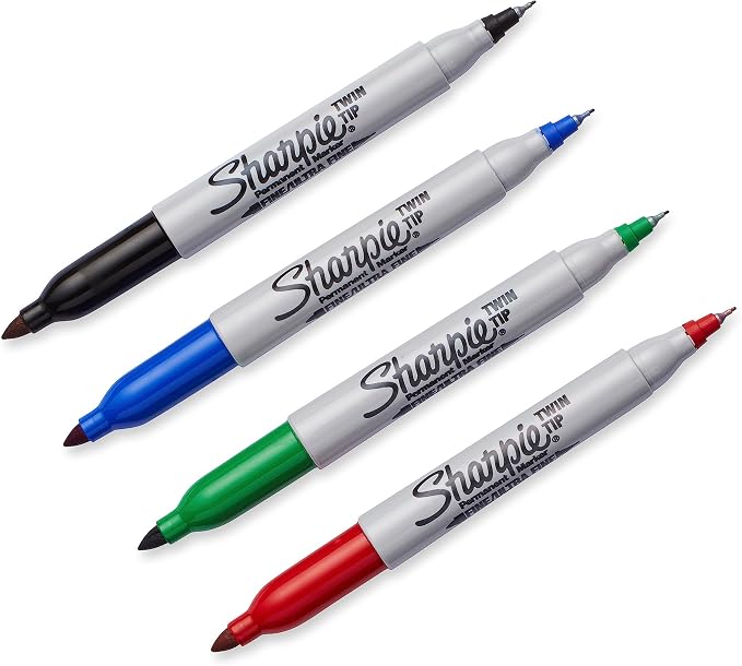 SHARPIE 32174PP Twin Tip Permanent Markers, Fine and Ultra Fine - Image 3