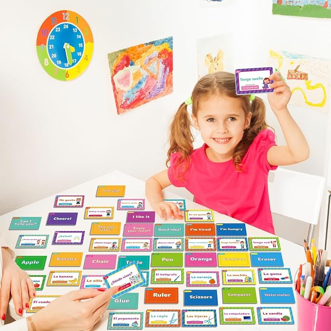 gisgfim 100 Spanish Conversational Phrase Flash Cards Spanish Phrases - Image 6