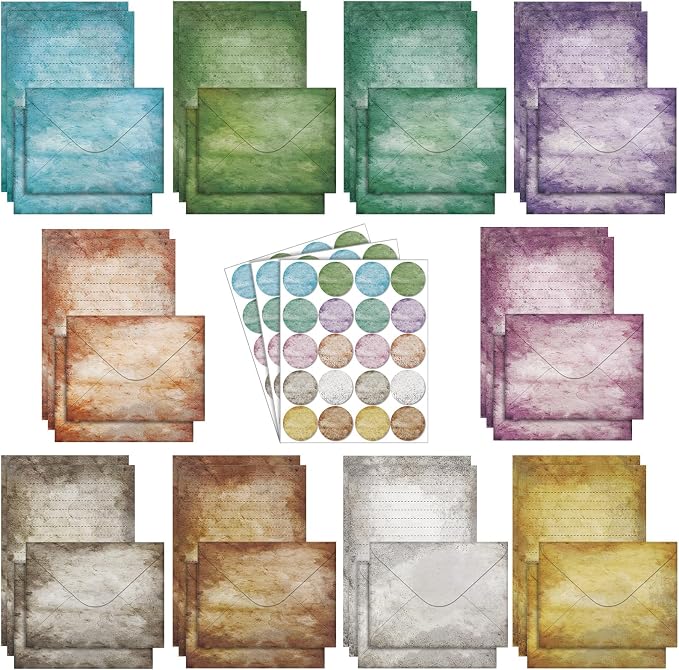 TaoBary 160 Pcs Stationery Paper Set 50 Double Sided Stationery Papers by TaoBary