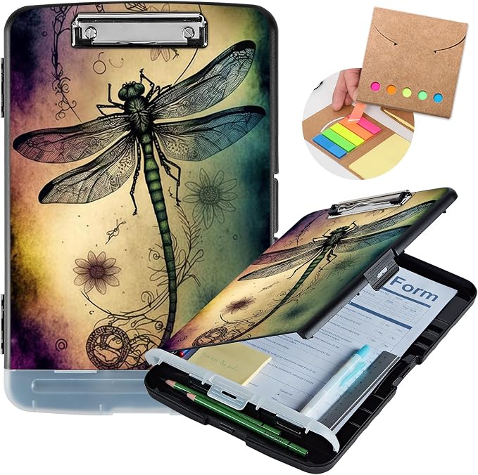 Clipboard with Storage, Heavy Duty Plastic Storage Clipboard with Low Profile - Image 2
