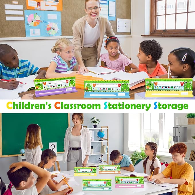 Jetec 24 Pcs Classroom Desk Name Plates Holder Index Cards Storage Classroom - Image 5