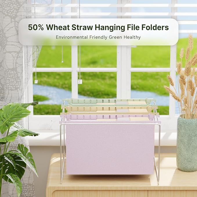 XINGIA Legal Size Hanging File Folders, 6 Pack Plastic Hanging Folders - Image 5