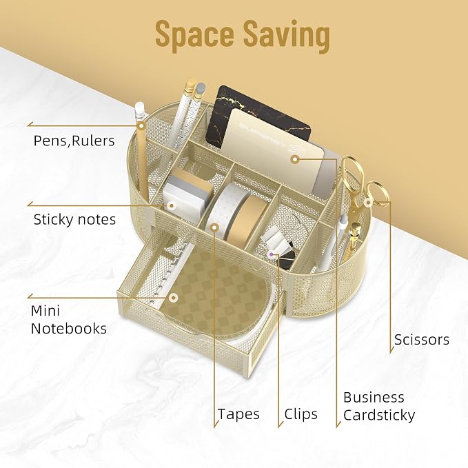 SUPEASY Mesh Desk Organizer, Desk Accessories & Workspace Organizers - Image 4