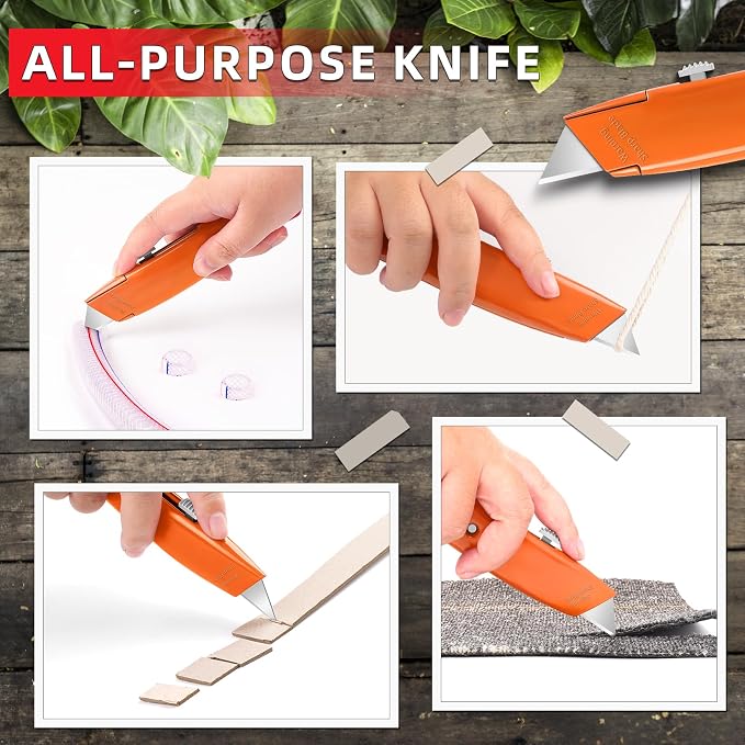 DIYSELF Utility Knife, 20 Pack Heavy Duty Box Cutter Retractable, Box Cutter - Image 4