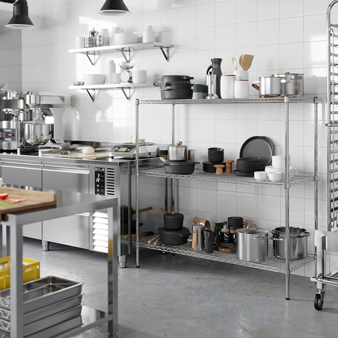 Regal Altair 21" Deep x 54" Wide x 54" Height Wire Shelving Kit | 3-Tier | NSF - Image 7