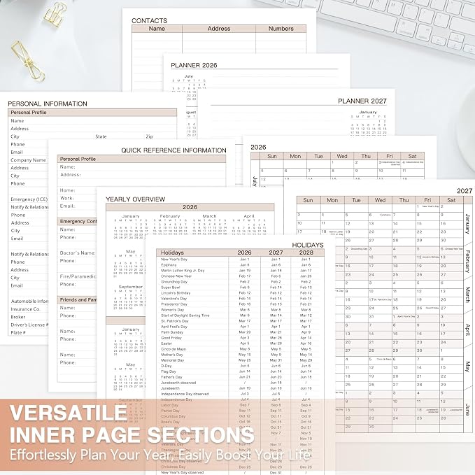 Large 2026-2027 Academic Planner, Weekly & Monthly Appointment Book from Jul. - Image 6