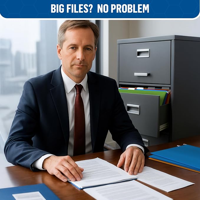 100 Pack Hanging File Folders Legal Size 8.5x14 - Image 5