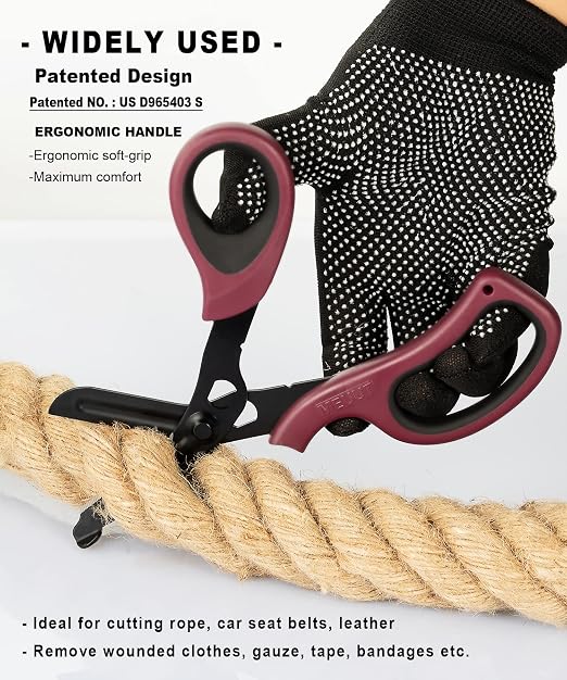 MEUUT 2 Pack Trauma Shears Patented Bandage Scissors - Image 3