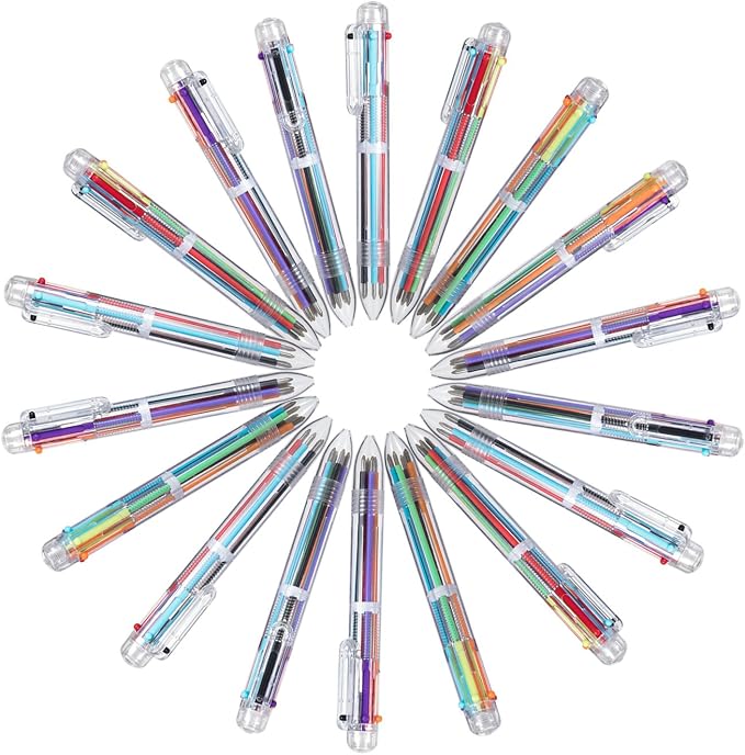 favide 22 Pack 0.5mm 6-in-1 Multicolor Ballpoint Pen, 6-Color Retractable - Image 7