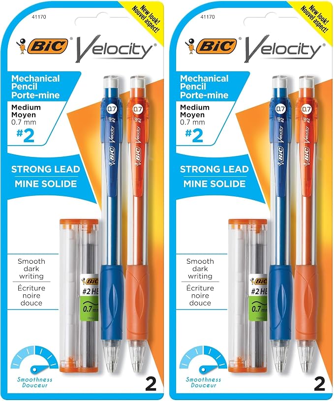BIC Velocity Original Mechanical Pencil, Medium Point, Smooth Dark Writing by BIC