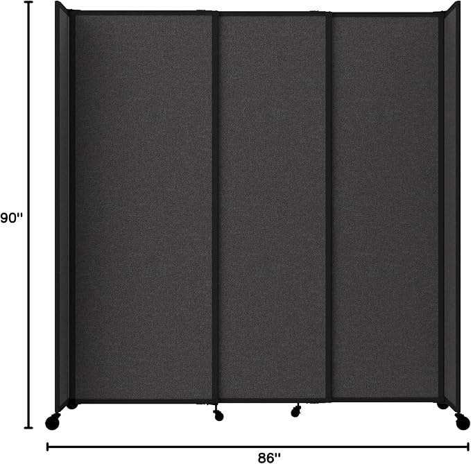 Versare Straightwall Sliding Portable Wall Partition | Freestanding Office - Image 7