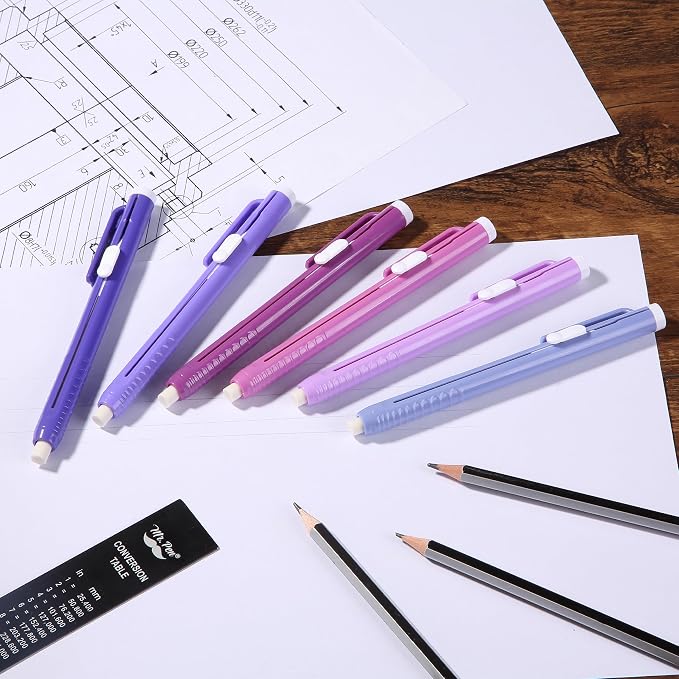Mr. Pen- Retractable Mechanical Eraser Pens, 6 Pack, Twilight Colors | - Image 7