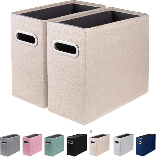 2 Packs Letter Size File Organizer, File Folders Organizer, Fabric Storage Box by ComfortKeeper
