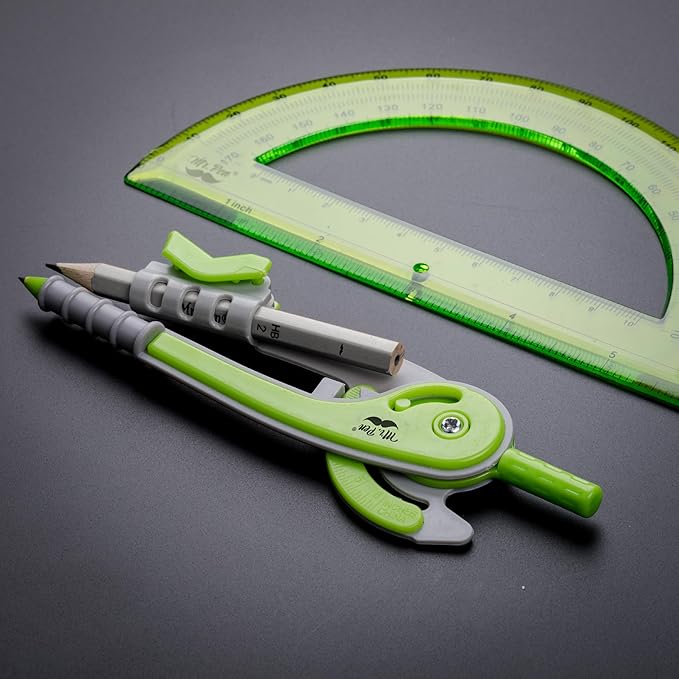 Mr. Pen- Compass and Protractor Set, Geometry Kit, Compass Protractor Set, Protractor, Compass for Geometry, Math Compass, Compass School, Math Compass and Protractor, Back to School Supplies