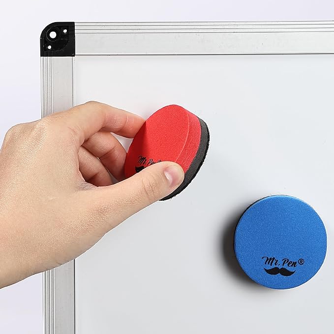 Mr. Pen- Round Magnetic Dry Erase Erasers, 24 Pack | Colorful Small Magnetic - Image 8