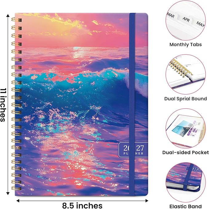 Planner 2026-2027, Hardcover Monthly and Weekly Academic Planner July 2026 - Image 4