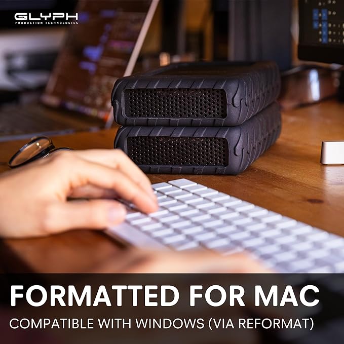 Glyph BlackBox Pro External Hard Drive 7200 RPM, USB-C (3.1,Gen2) (2TB)-DeskLoop Office