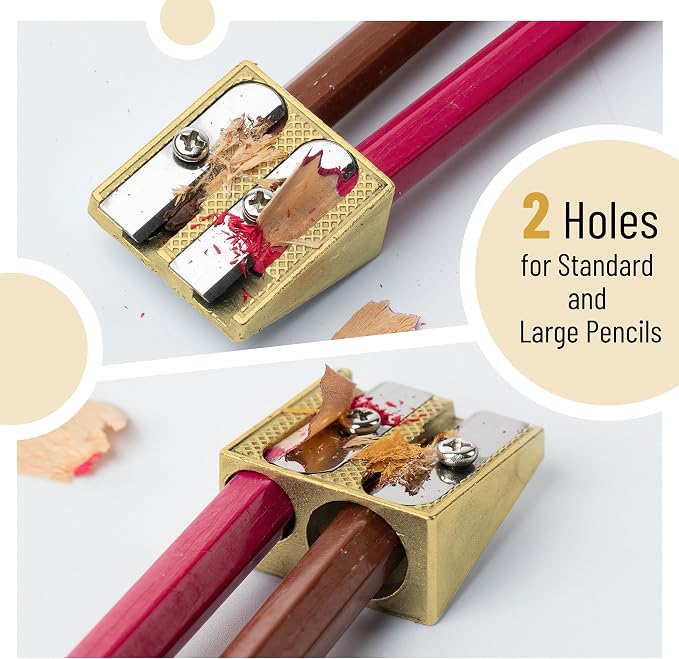 Mr. Pen- Handheld Metal Pencil Sharpener, 6 Pack | 2-Hole Dual Size - Image 9