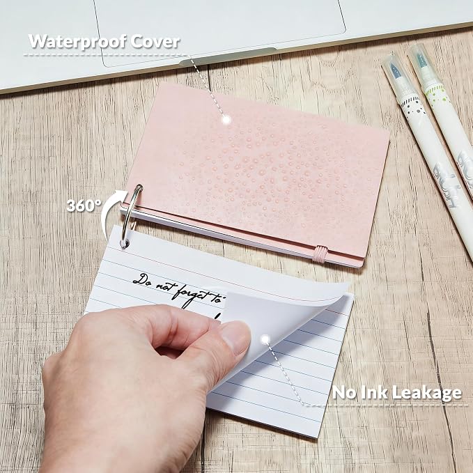 NEEWAY Ruled Index Cards with Ring 3x5 Inches, Flash Cards with Rings - Image 6