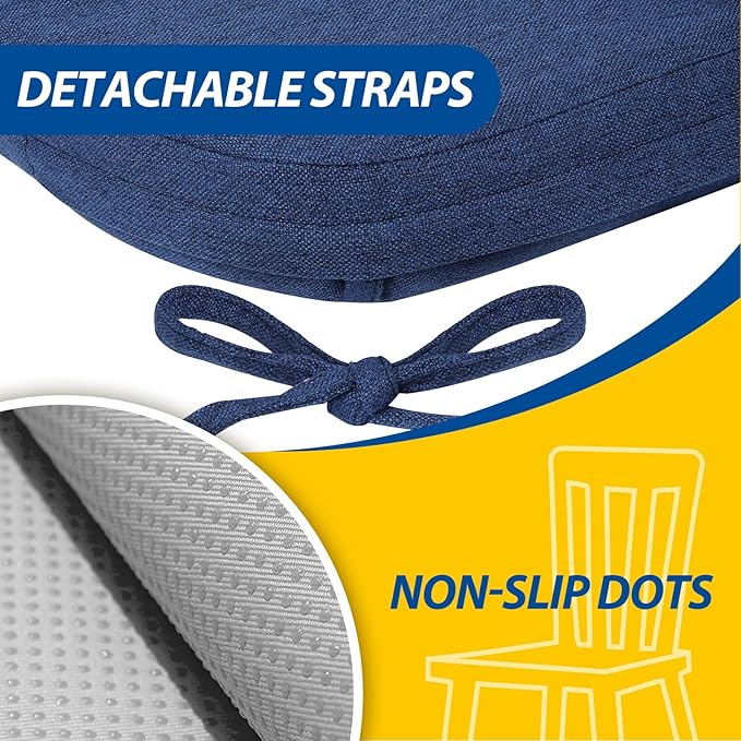 AAAAAcessories D-Shaped Chair Cushions, Machine-Washable Cover - Image 5