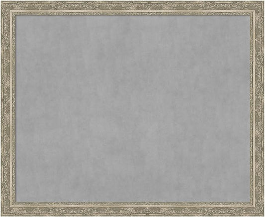 Amanti Art Silver Framed Magnetic Board 36x44 X-Large Vision Board by AmantiArt