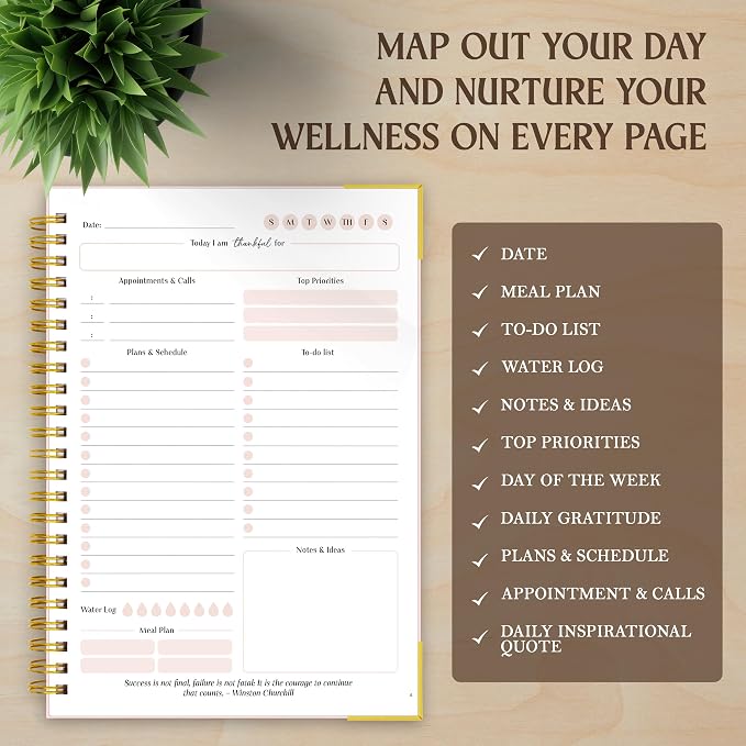 Decorably 120 Pages My to Do Planner Undated Notebook - Image 3